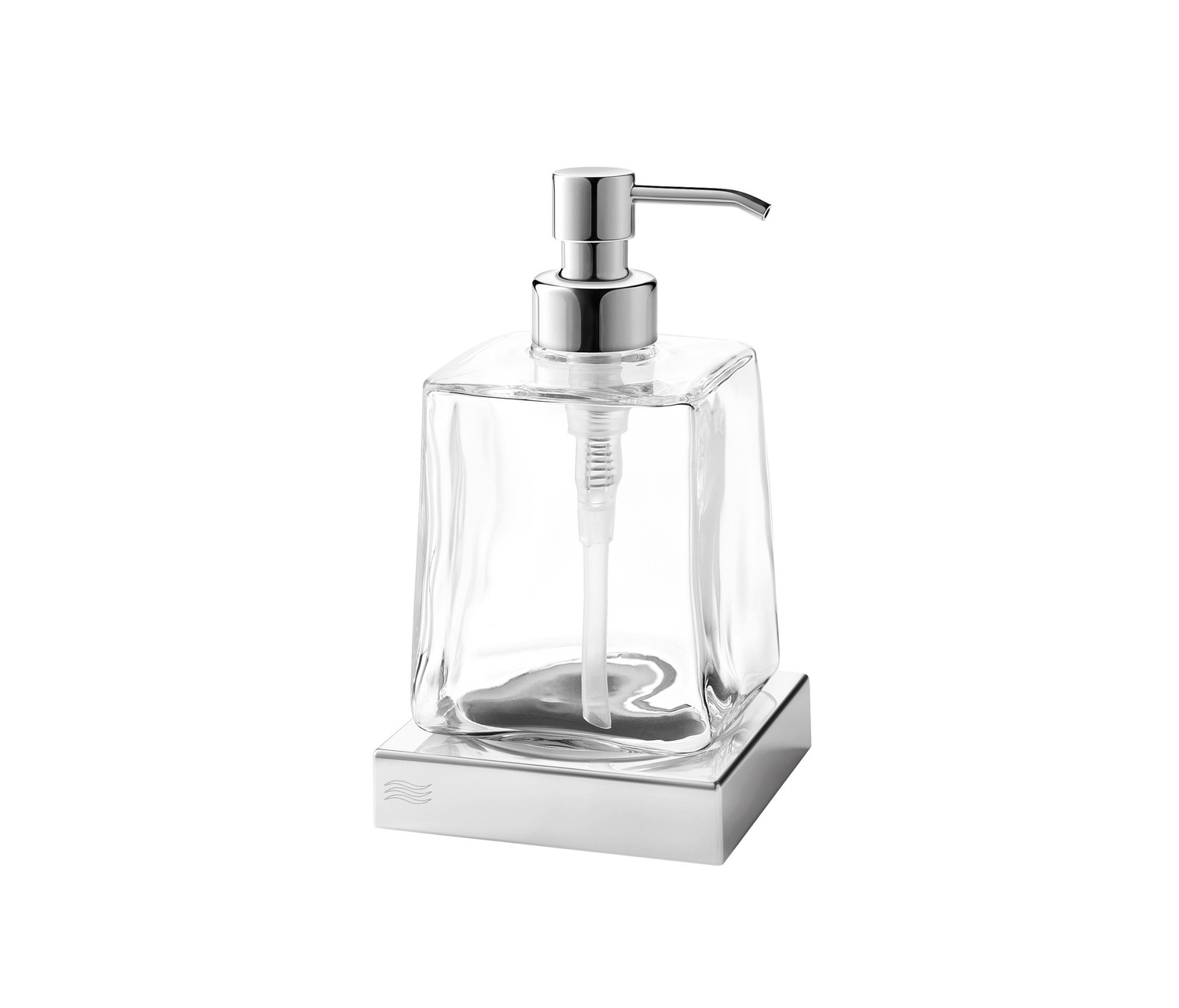 Divo Tabletop Soap Dispenser With Glass Container With Chrome-plated Brass Pump