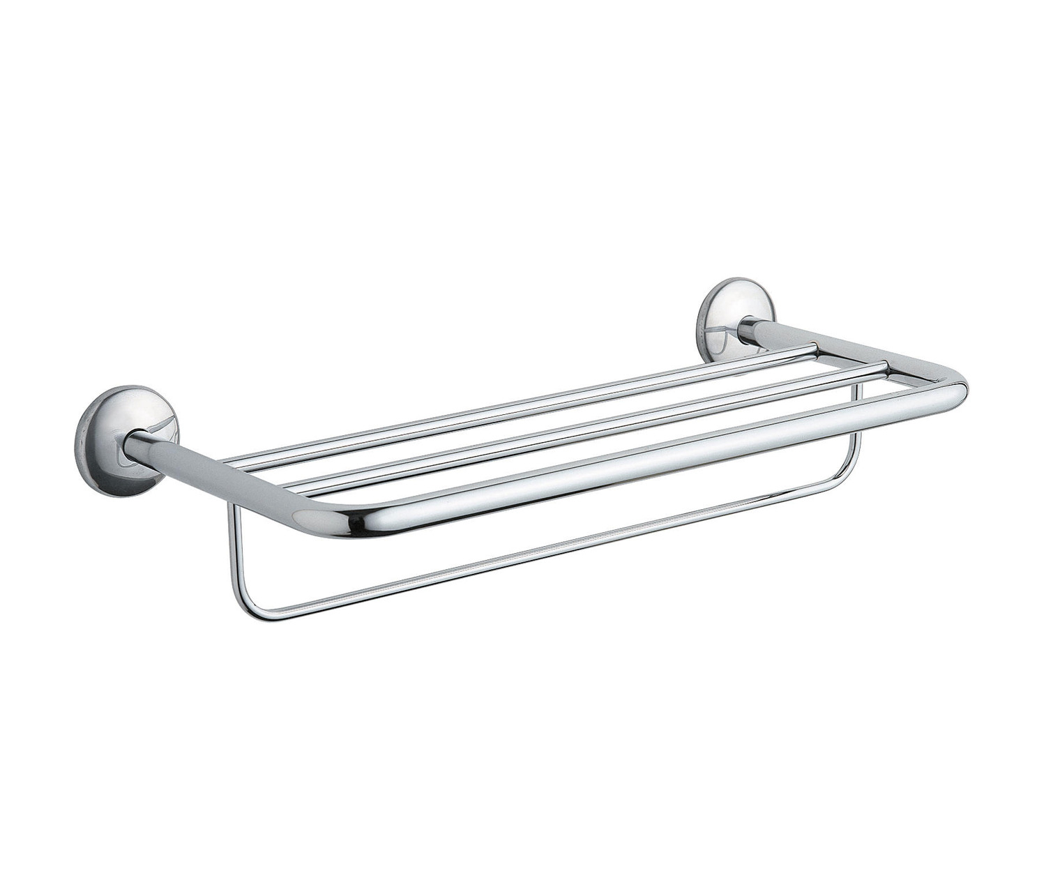 Hotellerie Bath Towel Rack With Towel Holder, Center Distance 50 Cm