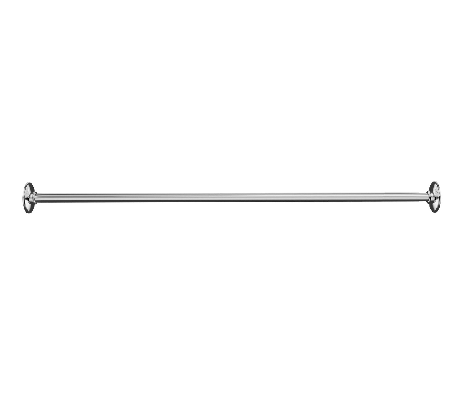 Hotellerie Brass Shower Rod, For Corner, With 2 Wall Fixtures And 3 Tubes Ø 2 Cm, Not Extensible 100cm