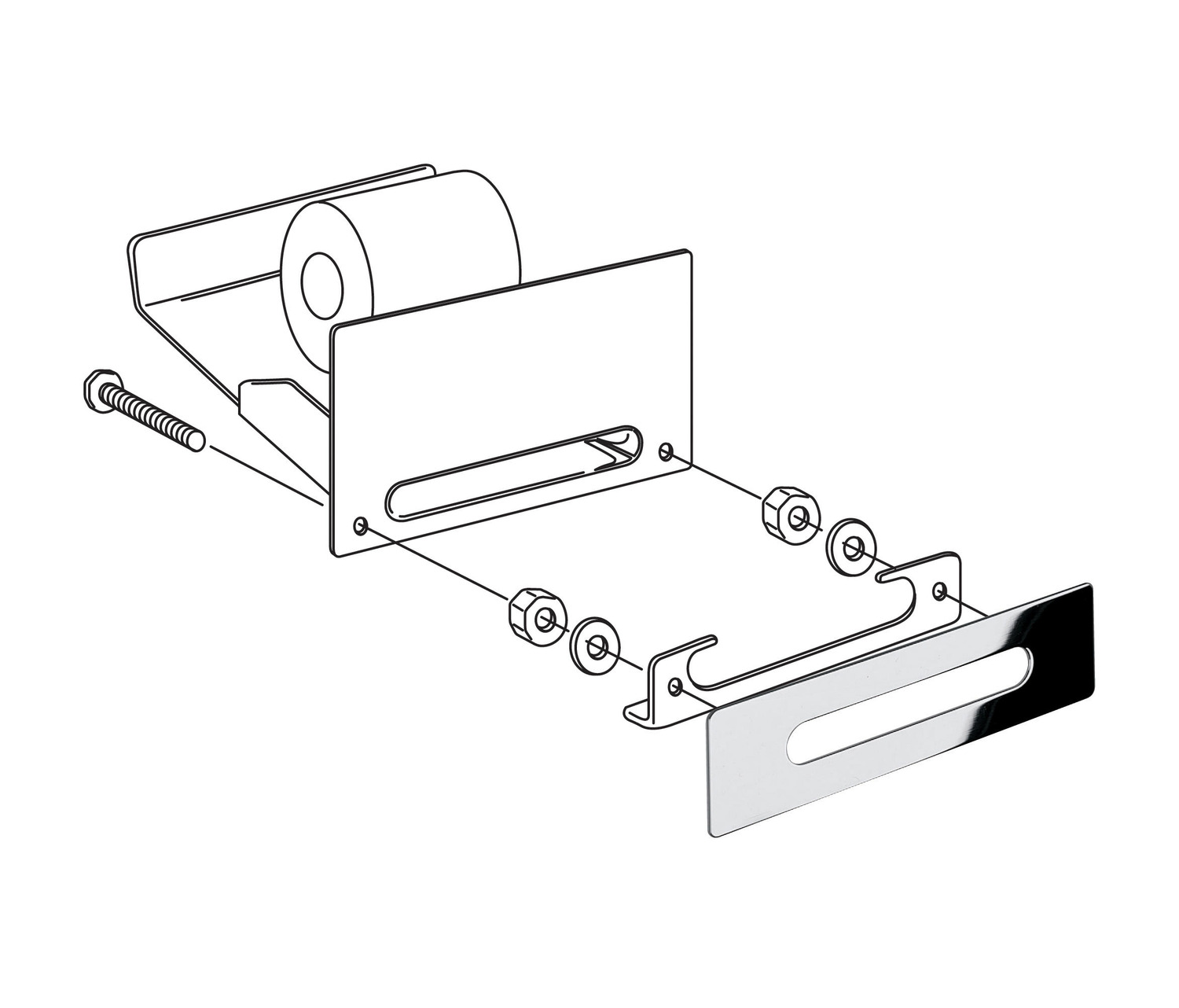 Hotellerie Built-in Paper Holder, For Washbasin Base Unit