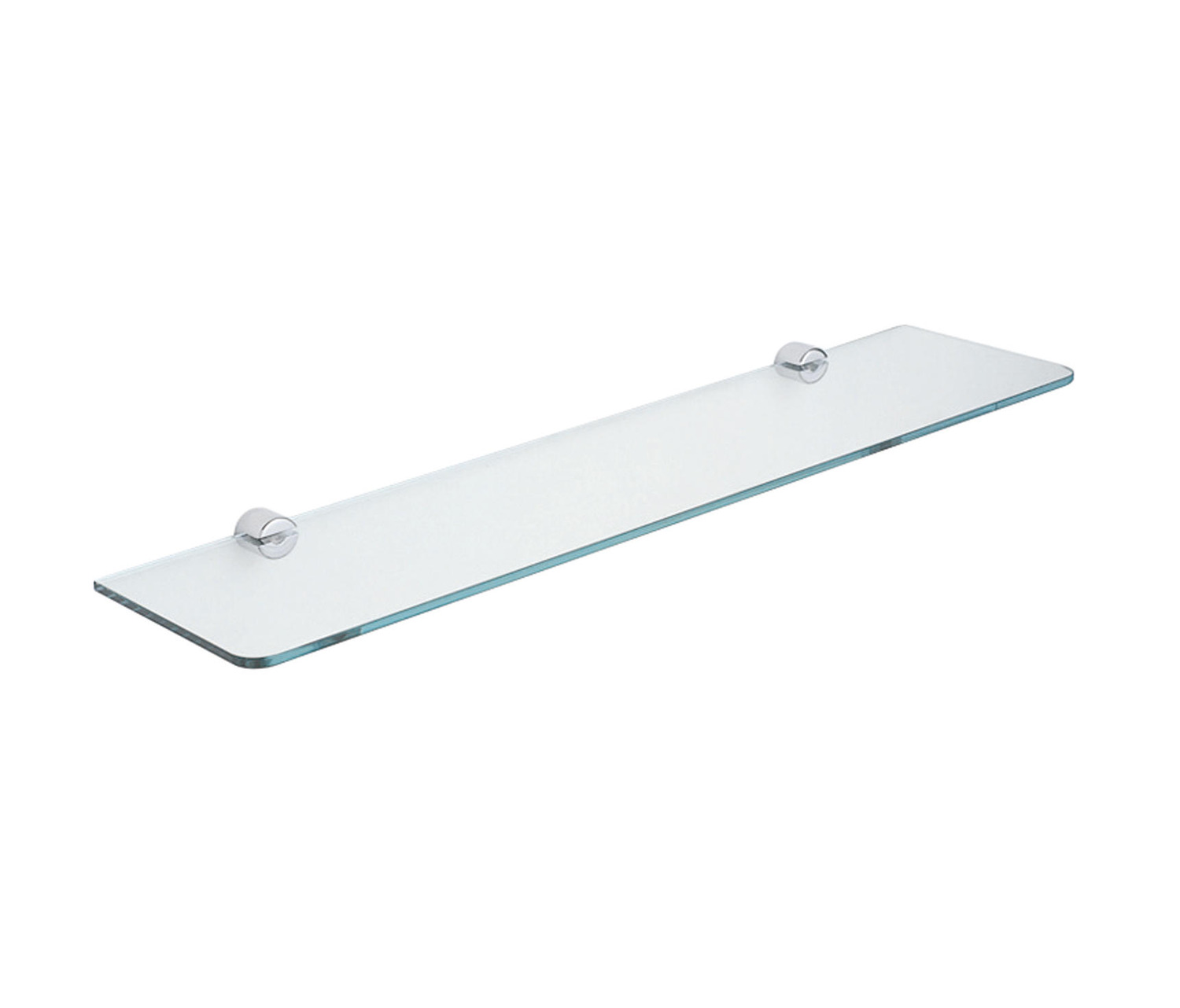 Hotellerie Tempered Crystal Shelf, 6 Mm Glass, With Brackets