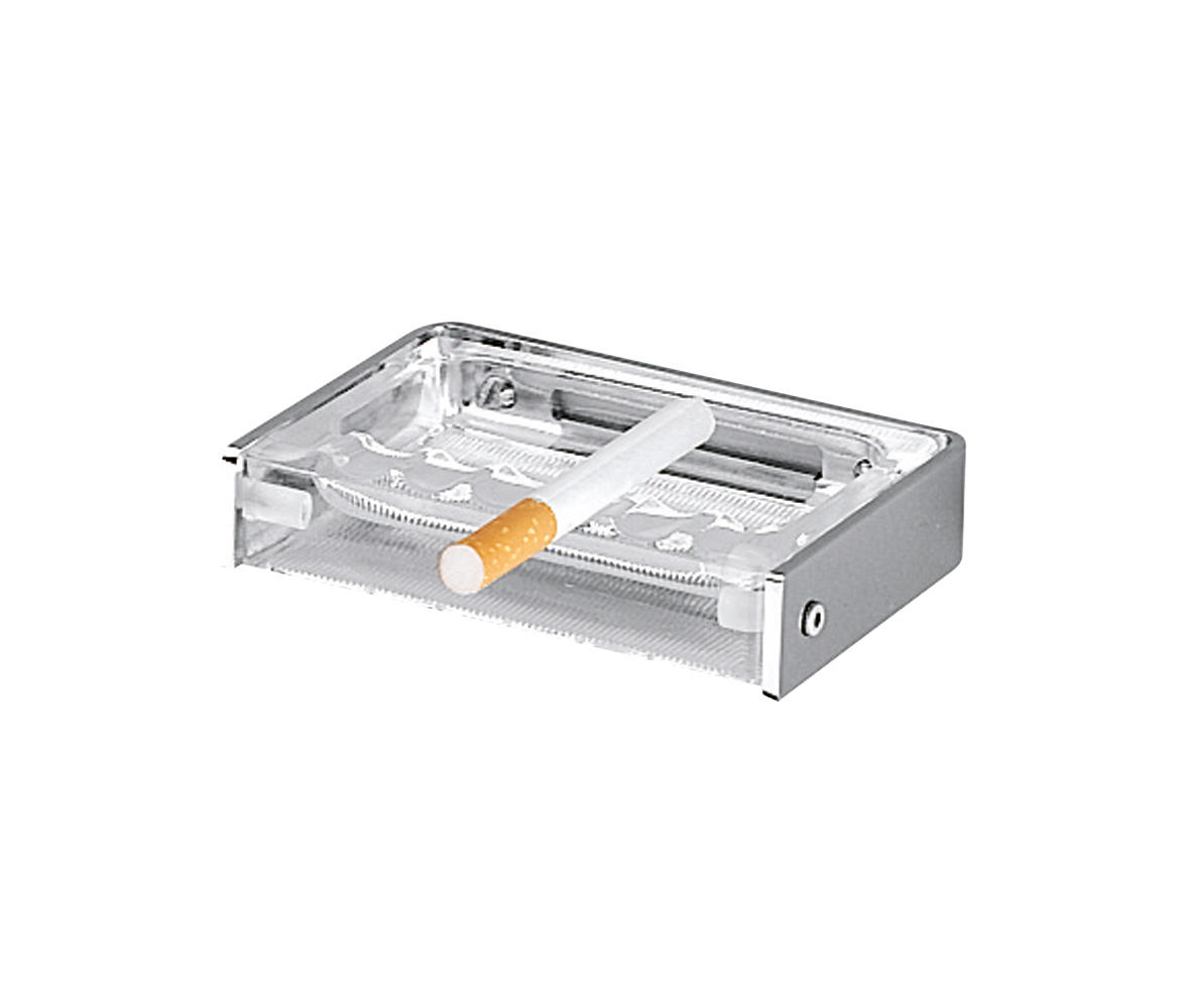 Hotellerie Wall-mounted Ashtray, With Extra Clear Transparent Glass Dish