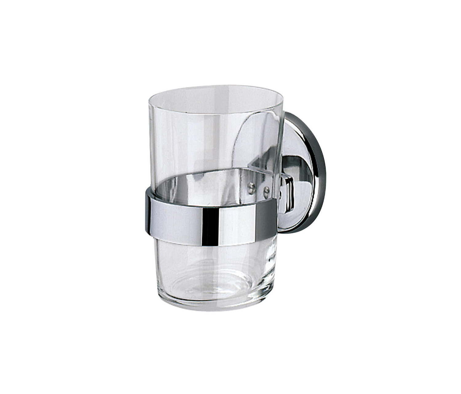 Hotellerie Wall-mounted Tumbler Holder With Extra Clear Transparent Glass Tumbler