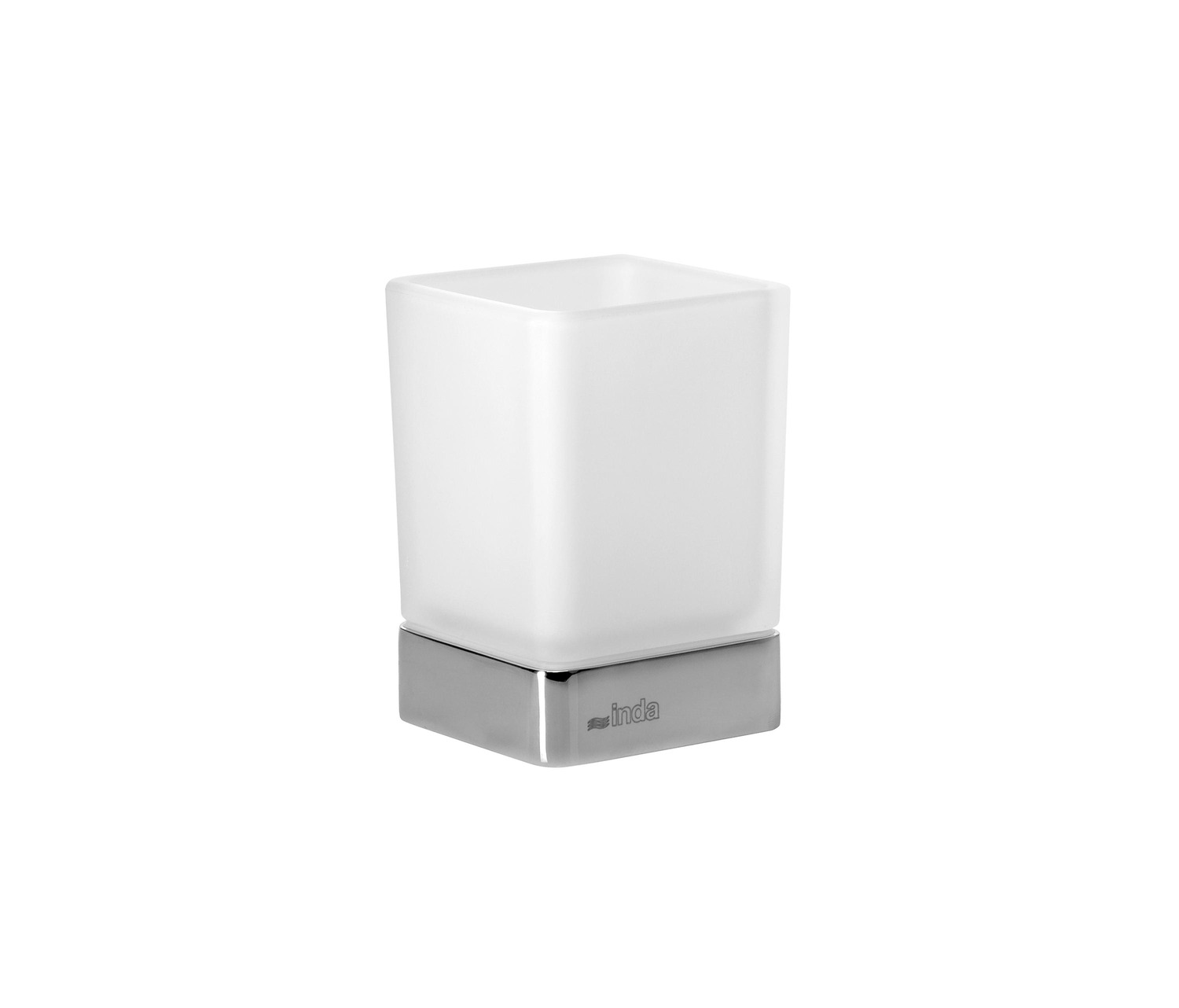 Lea Tabletop Tumbler Holder With Satined Glass Tumbler