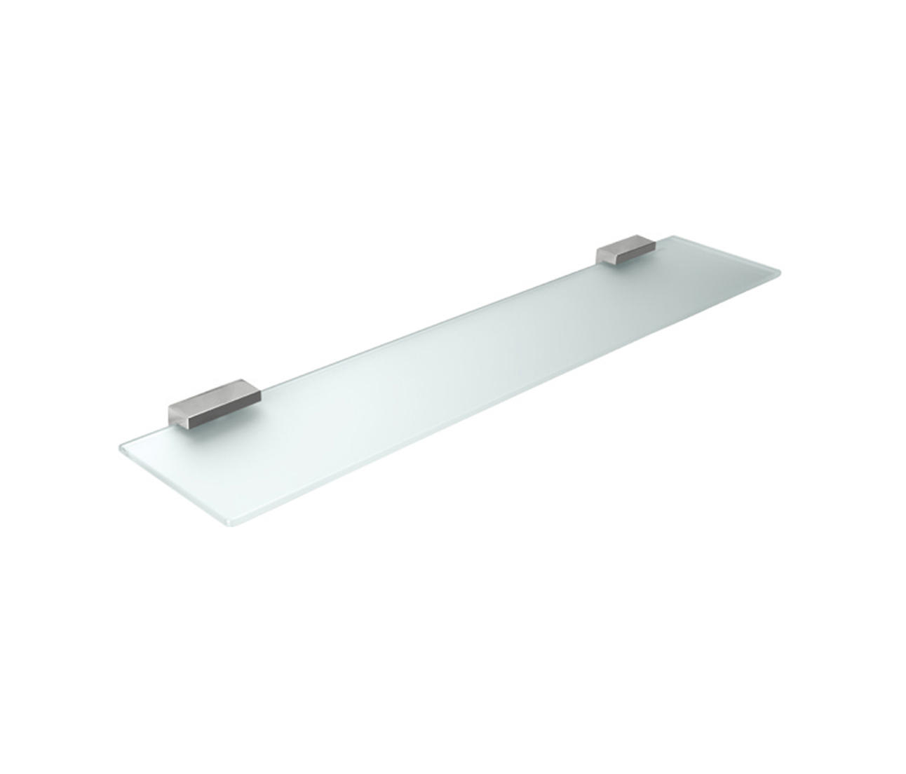 Lea Tempered Satined Crystal Shelf, 6 Mm Glass, With Brackets