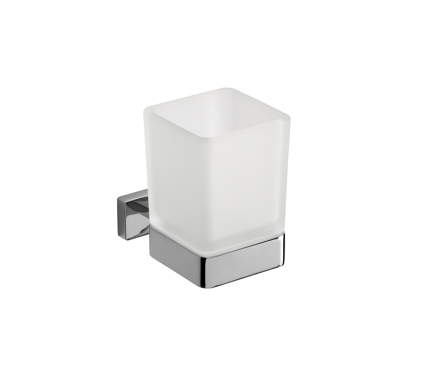 Lea Wall-mounted Tumbler Holder With Satined Glass Tumbler