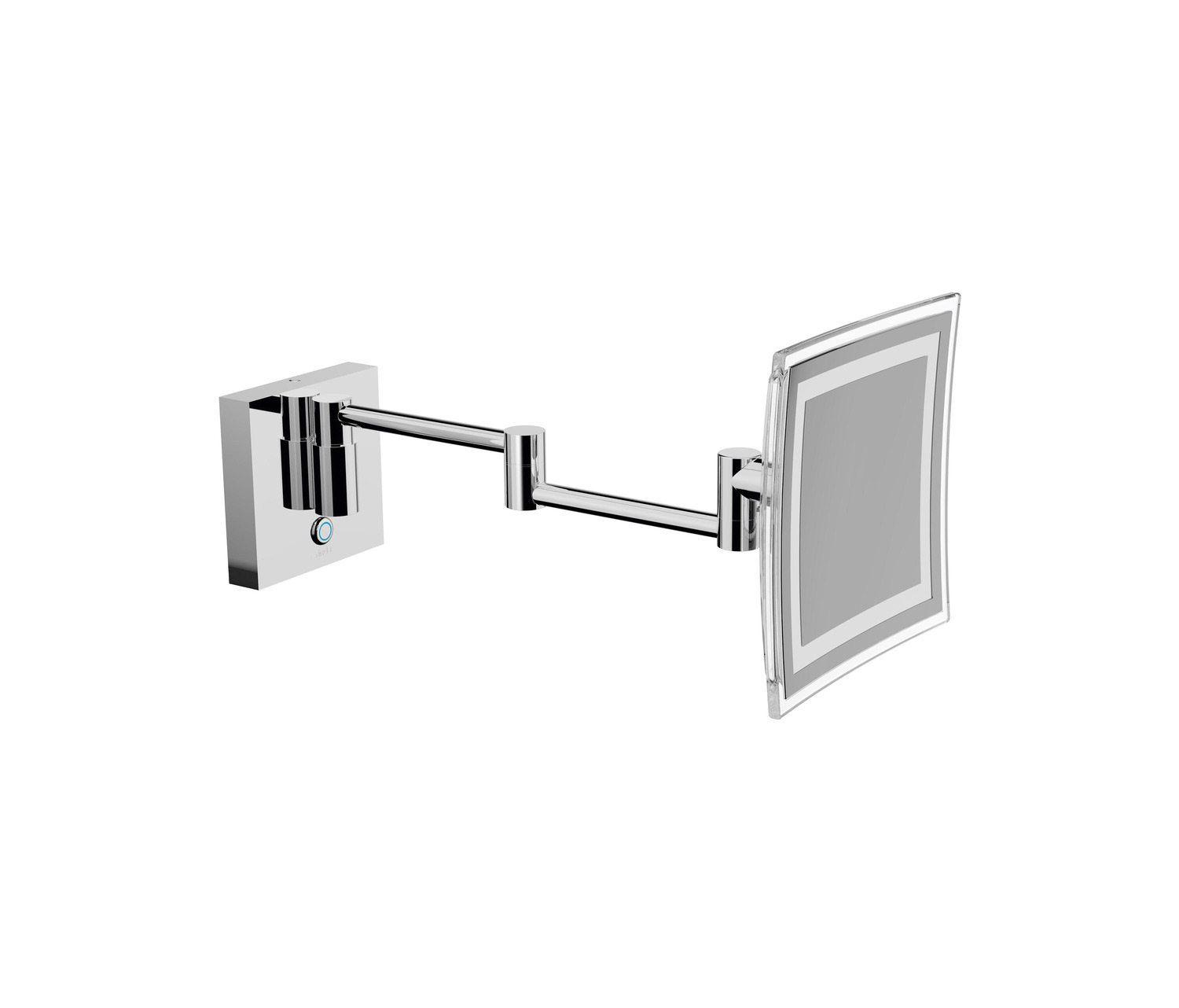 My Mirror Wall Magnifying Mirror With Double Jointed Arm. Touch Switch On. Dimmable Light Color. Direct Connection To The Mains Or With A Socket