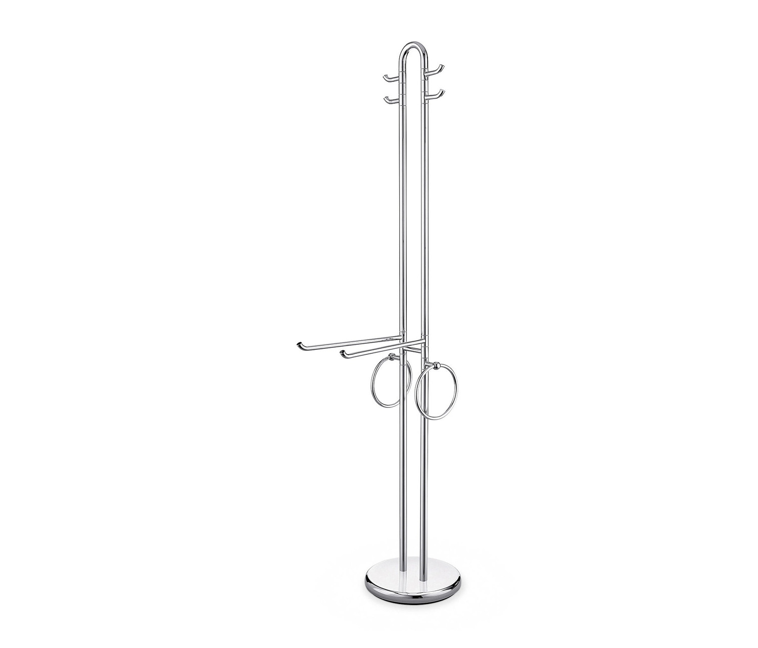 Stand With 4 Towel Holders And 4 Clothes Hangers
