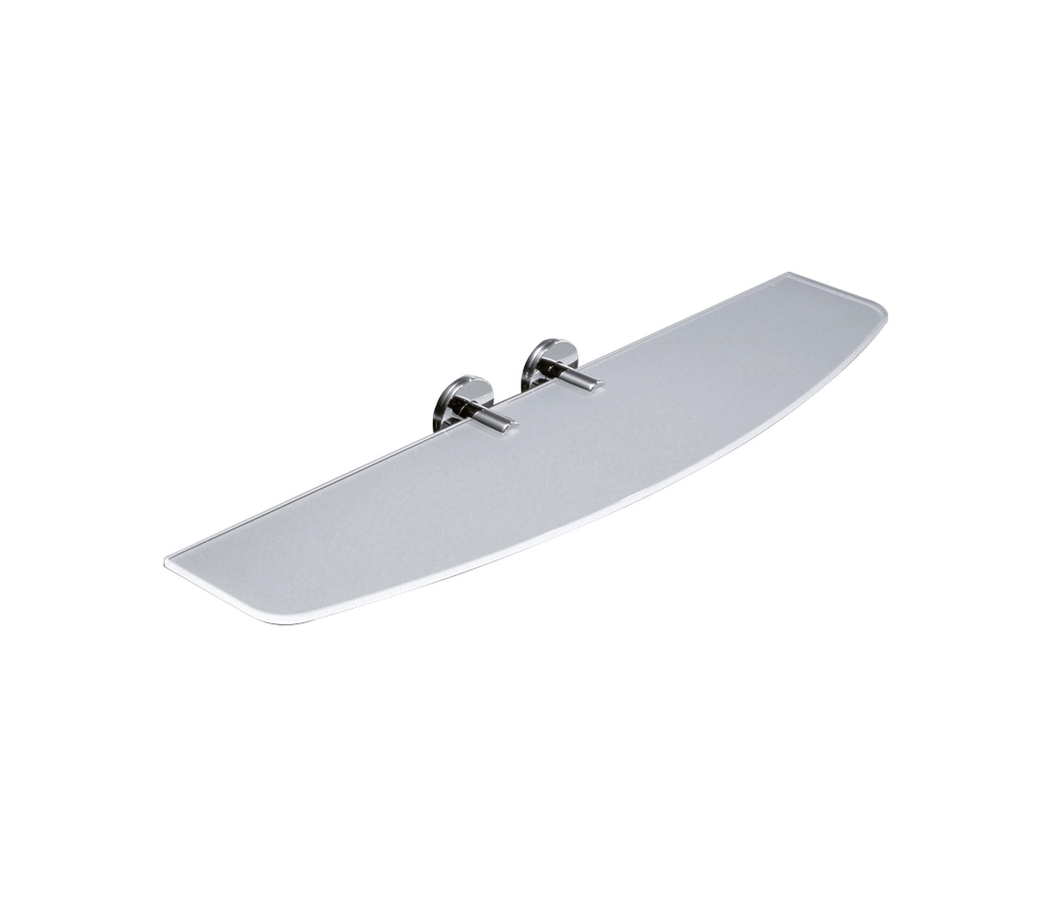 Touch Tempered Satined Crystal Shelf, 6 Mm Glass, With Brackets