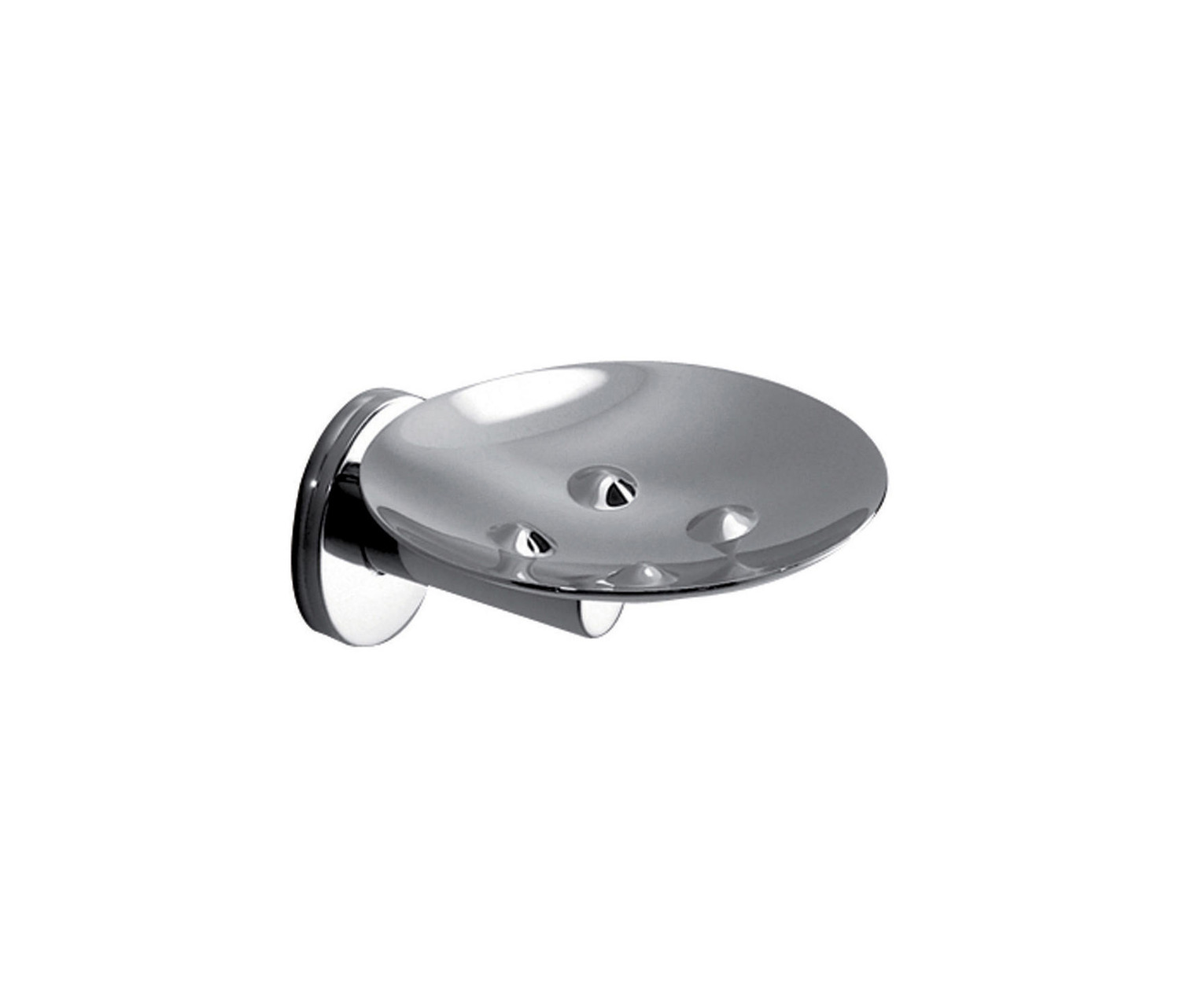 Touch Wall-mounted Soap Holder, With Chrome-plated Brass Dish