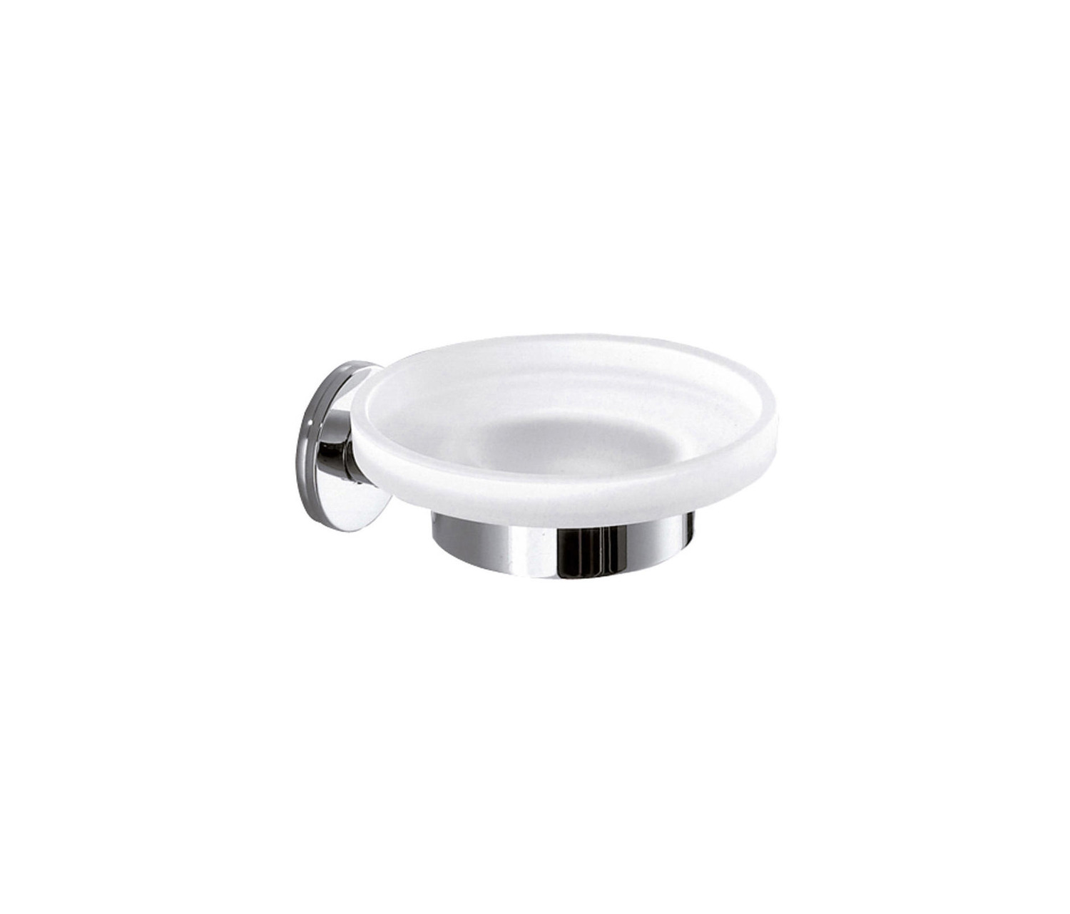 Touch Wall-mounted Soap Holder With Satined Glass Dish