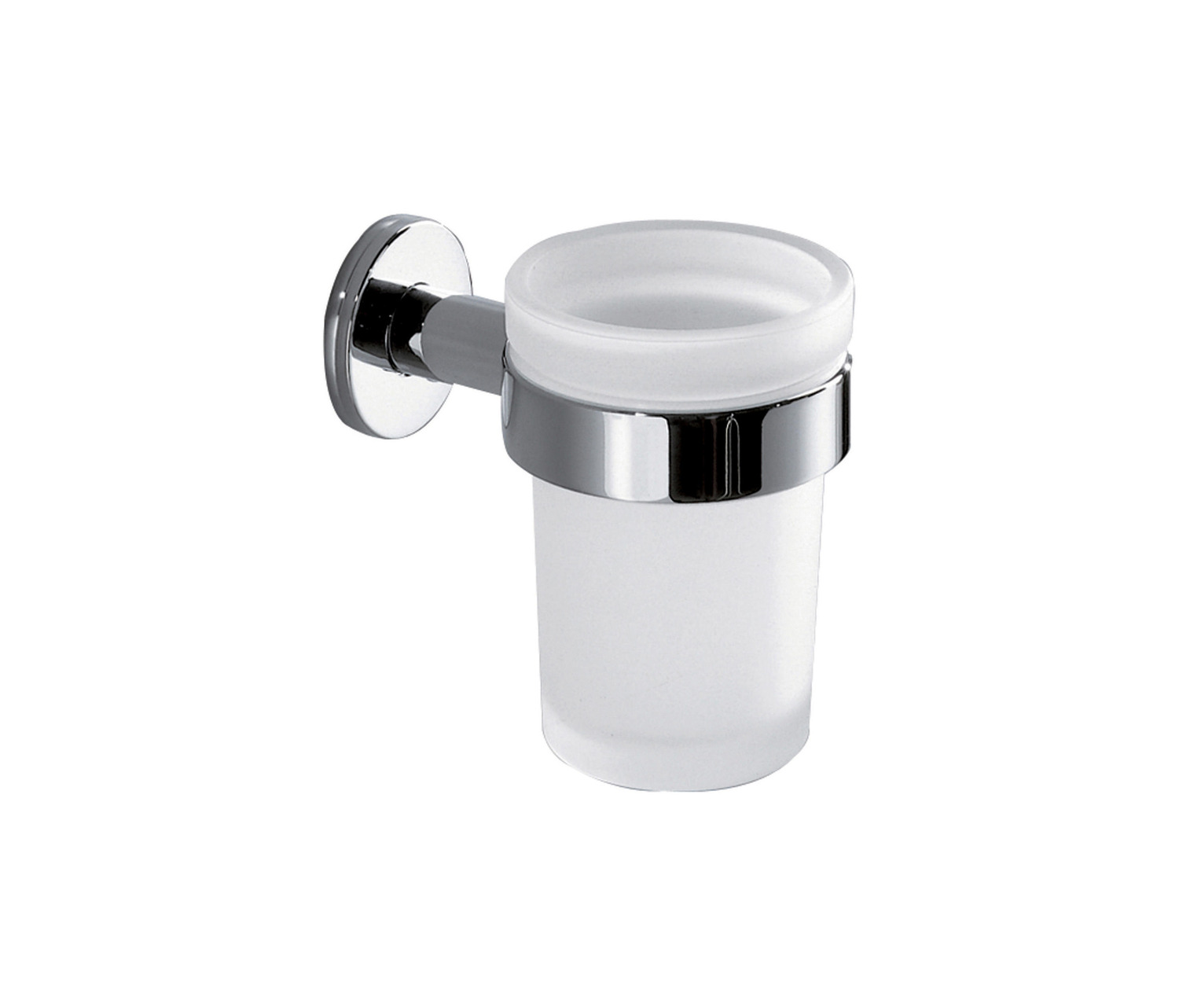 Touch Wall-mounted Tumbler Holder With Satined Glass Tumbler