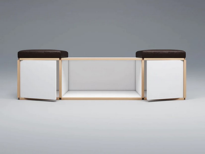 2 Seat Stool With Large Table